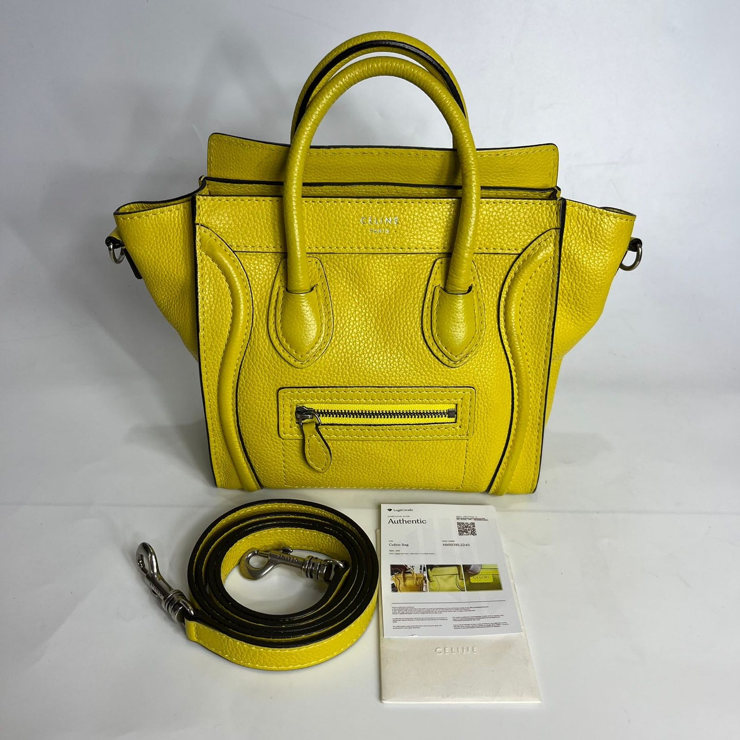 Celine Nano Luggage Yellow