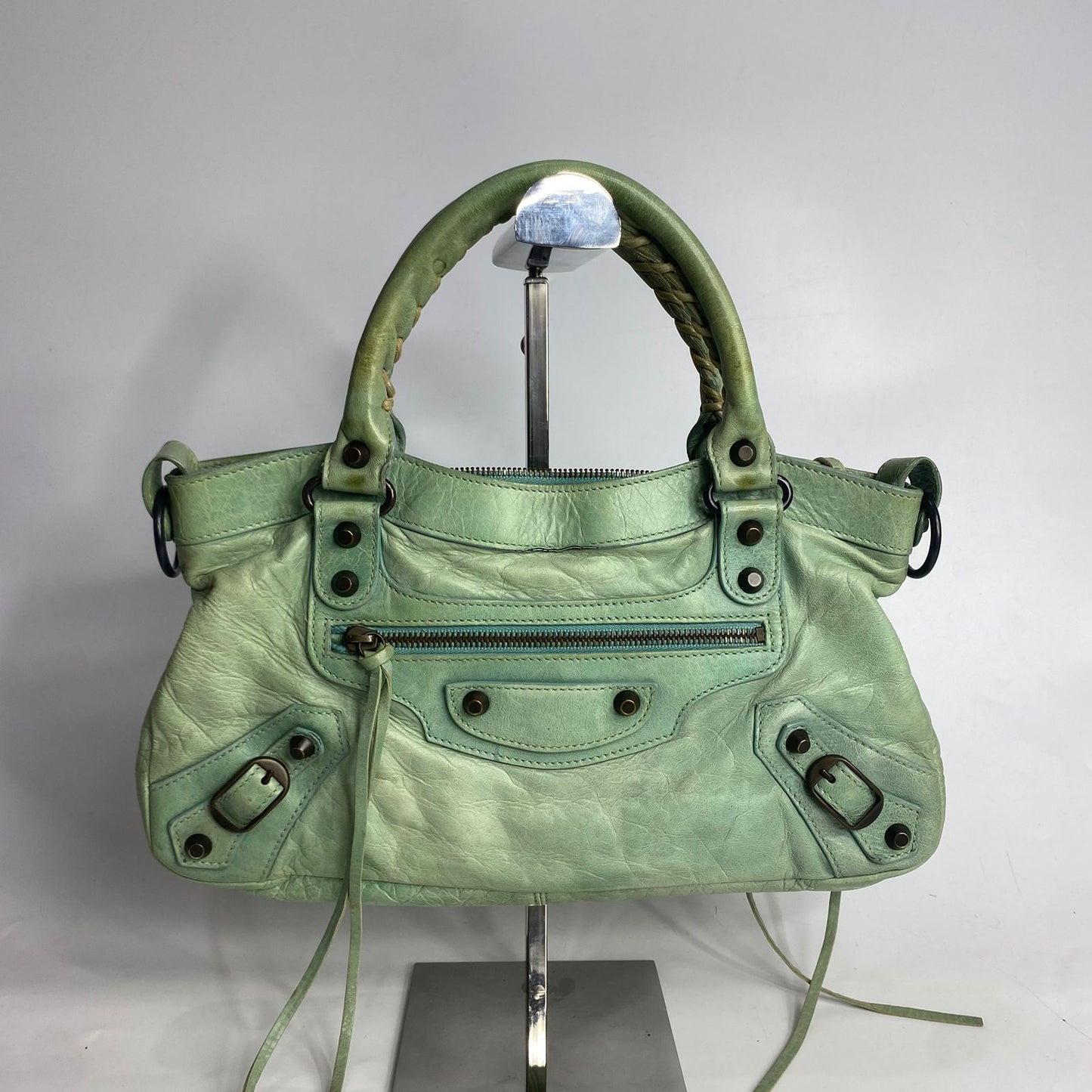 Balenciaga Motocross Classic City Mint Green