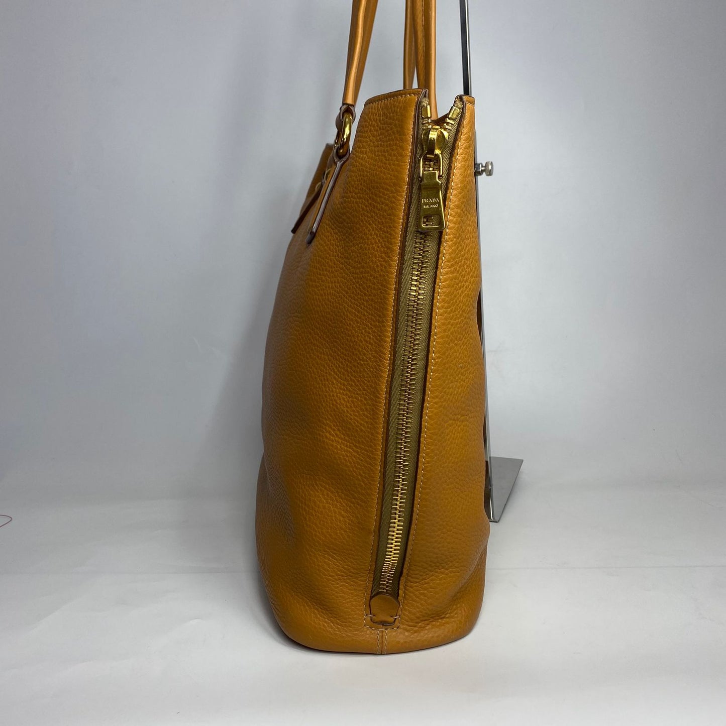 Prada Vitello Daino Caramel Tote Bag GHW