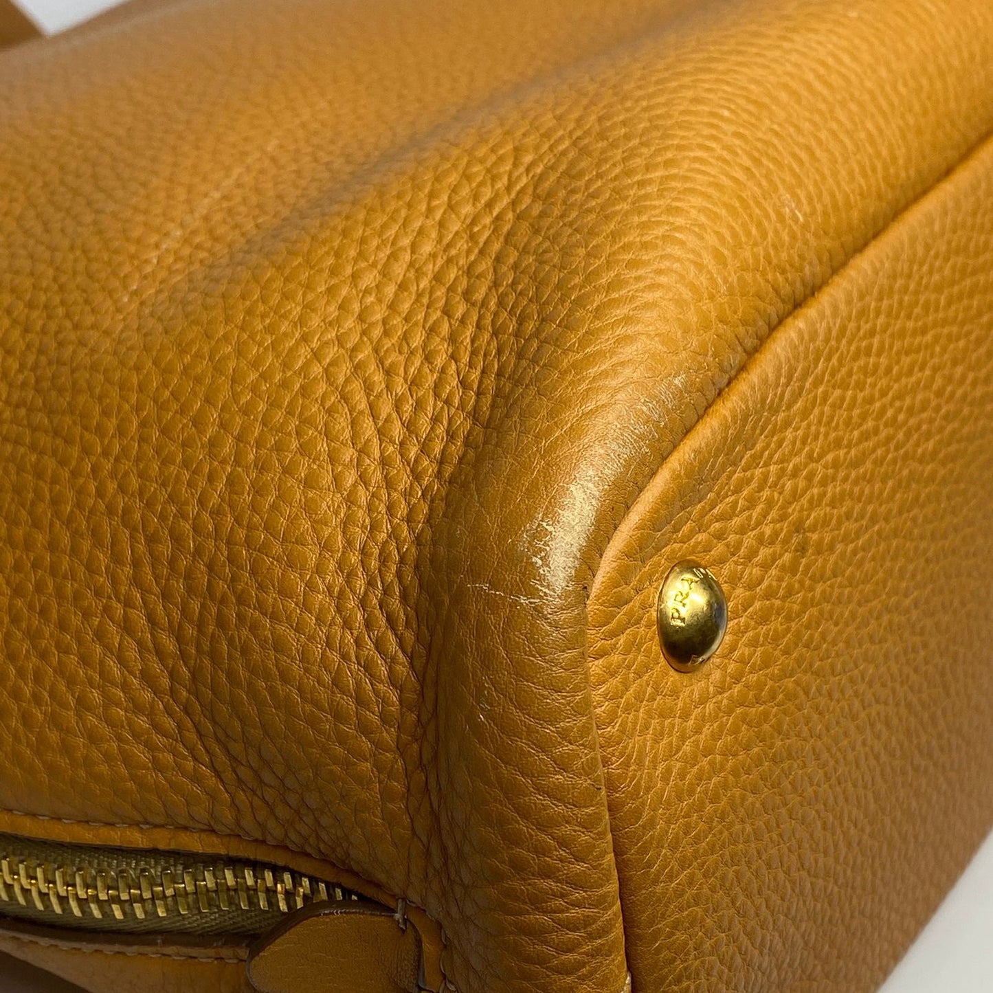 Prada Vitello Daino Caramel Tote Bag GHW