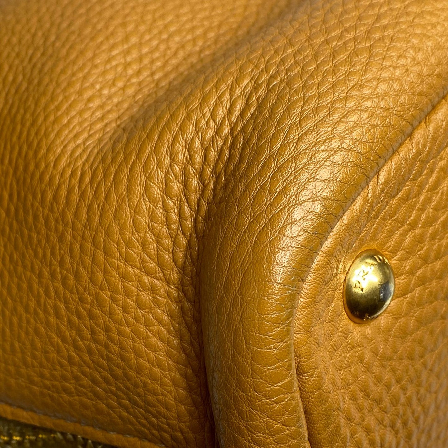 Prada Vitello Daino Caramel Tote Bag GHW