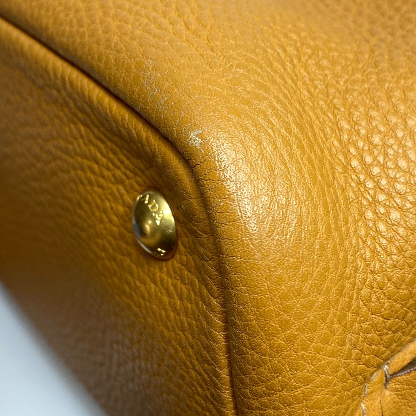 Prada Vitello Daino Caramel Tote Bag GHW