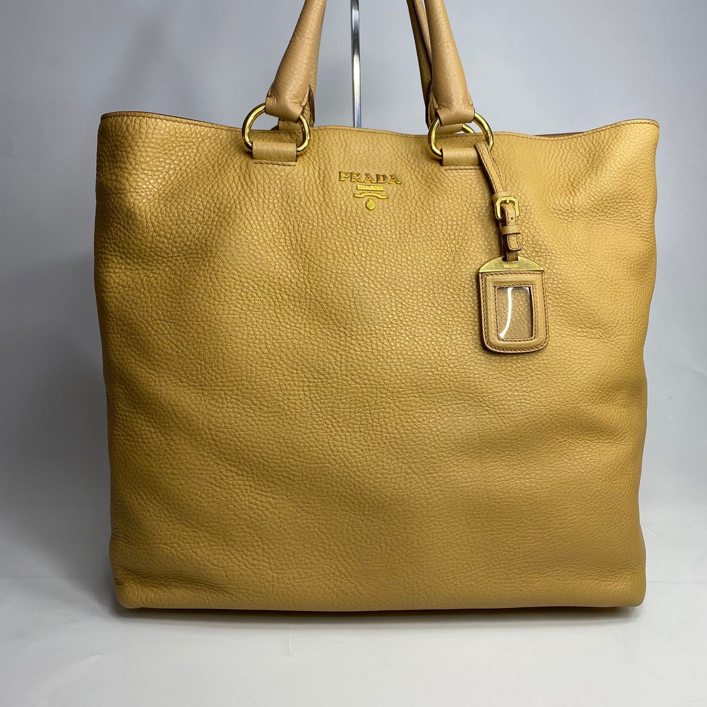 Prada Vitello Daino Beige 2 Way Bag GHW
