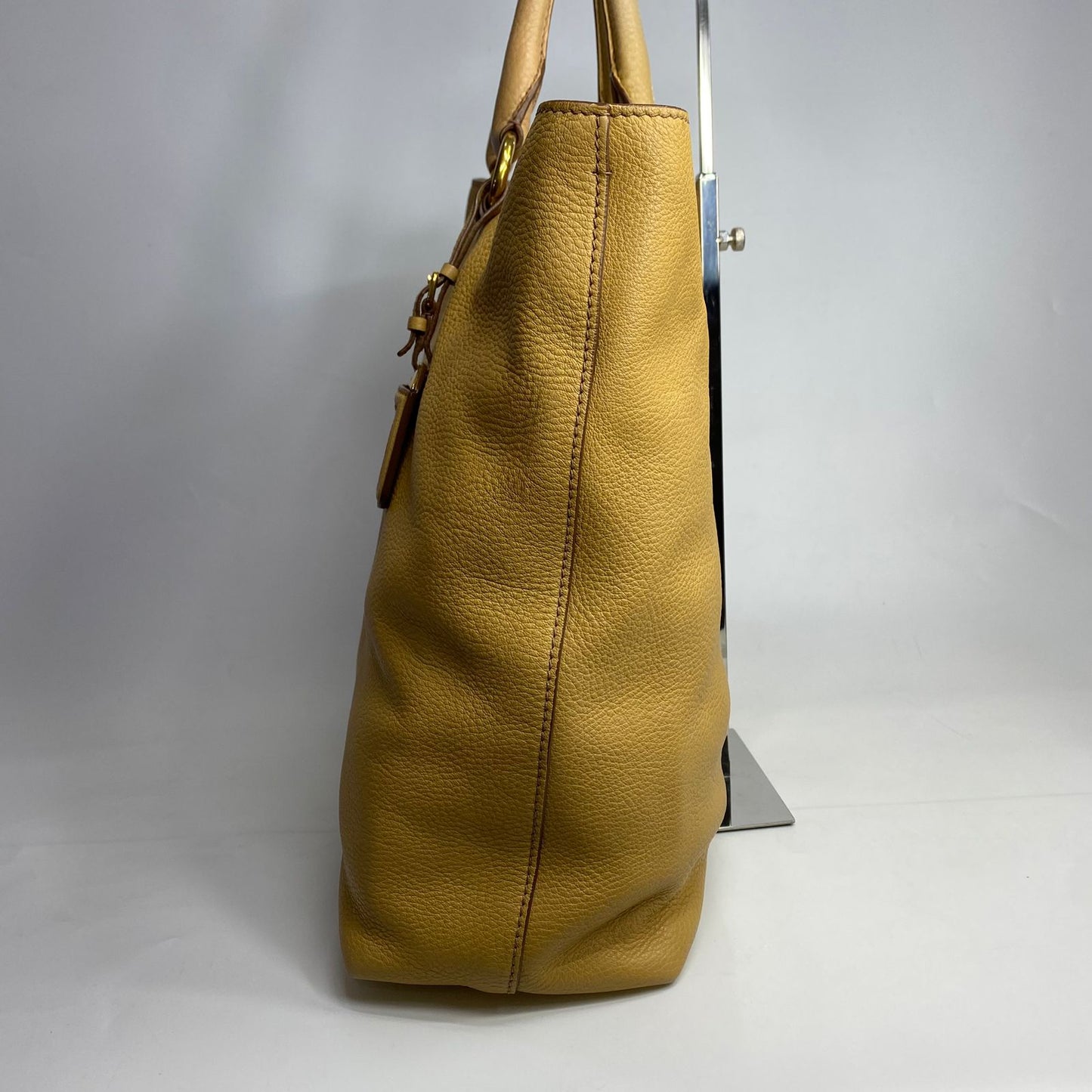 Prada Vitello Daino Beige 2 Way Bag GHW