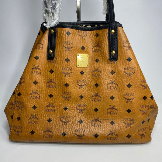 MCM Reversible Liz Shooper Tote Cognac