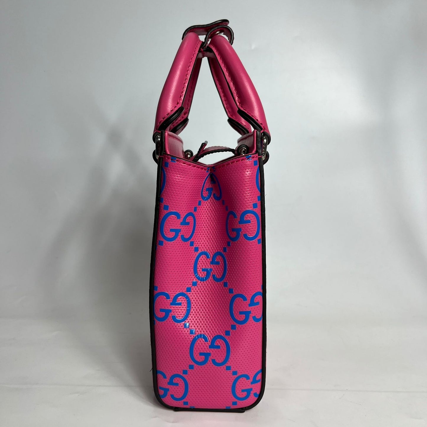 Gucci GG Tennis Embossed Fuchsia Pink Perforated