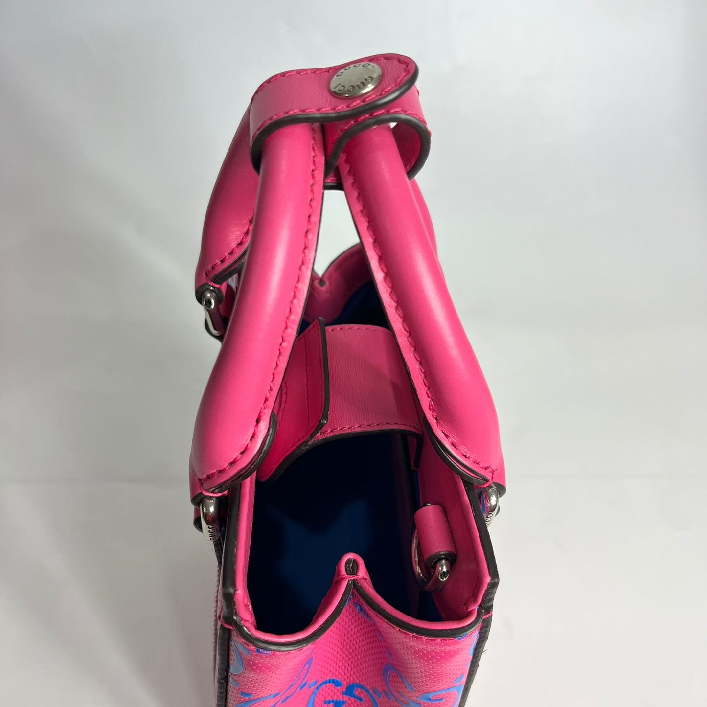 Gucci GG Tennis Embossed Fuchsia Pink Perforated