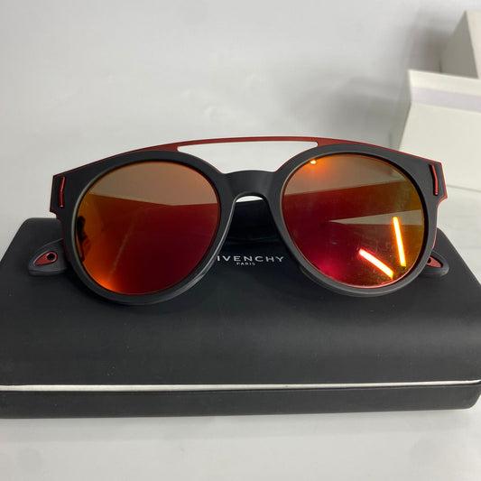 Givenchy Black and Red Mirrored Sunglasses
