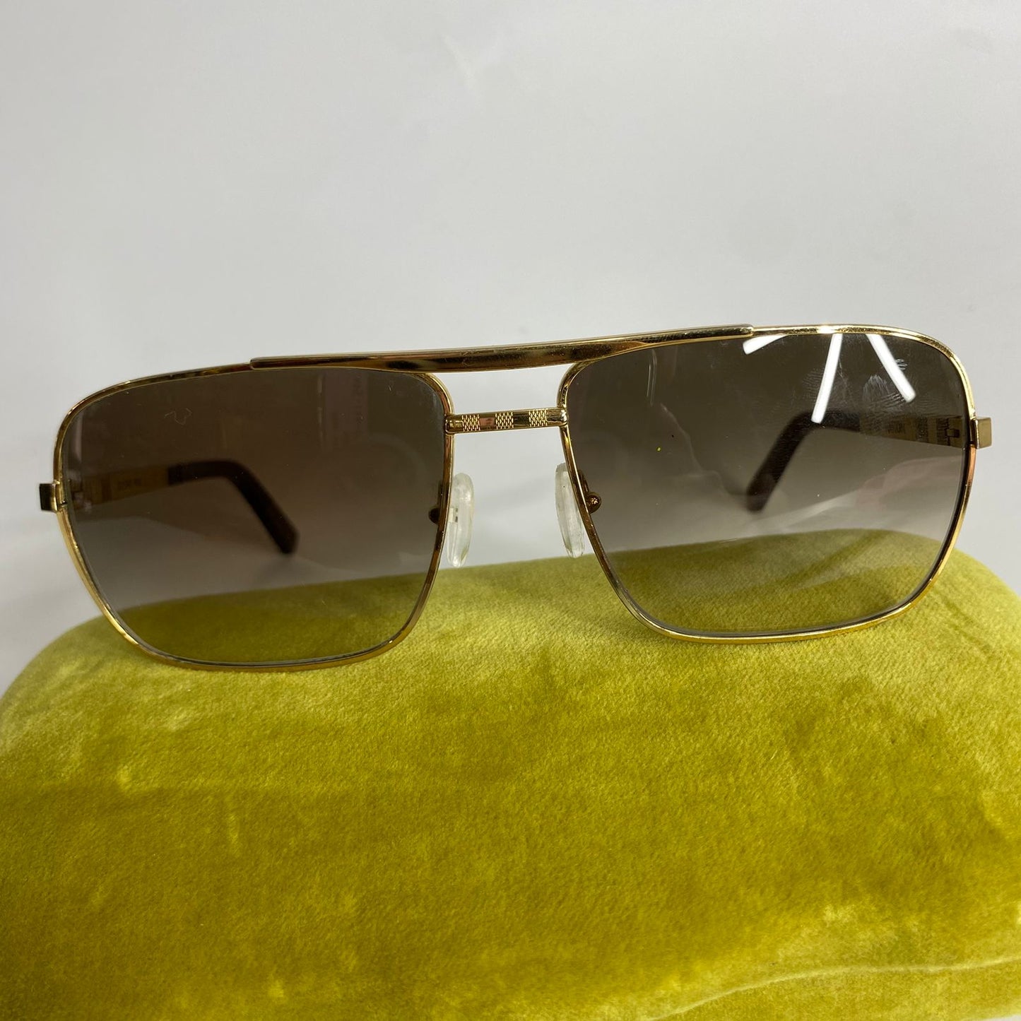 Louis Vuitton Attitude Square Aviator Sunglasses Gold