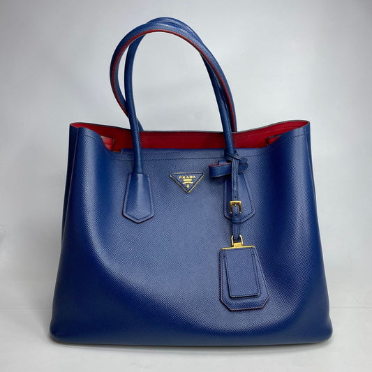 Prada Double Saffiano Cuir Bag Navy Blue