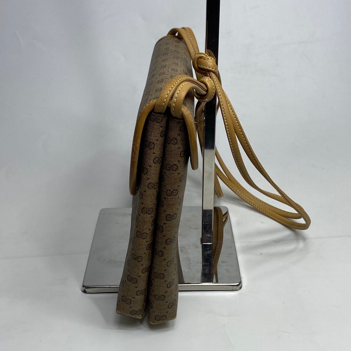 Gucci Vintage Crossbody Bag Signature GG Mono Canvas Tan