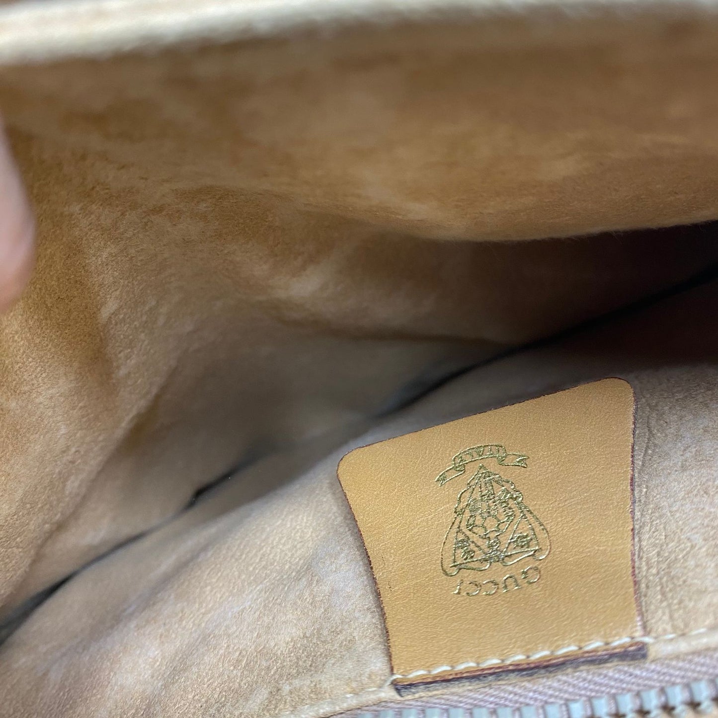 Gucci Vintage Crossbody Bag Signature GG Mono Canvas Tan