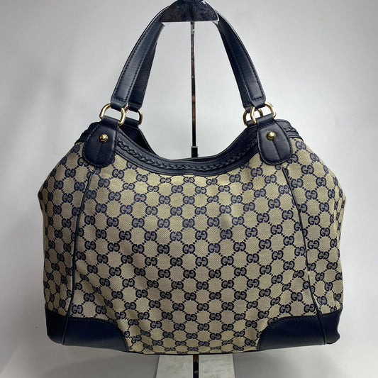 Gucci Canvas Bag Navy Blue Trims