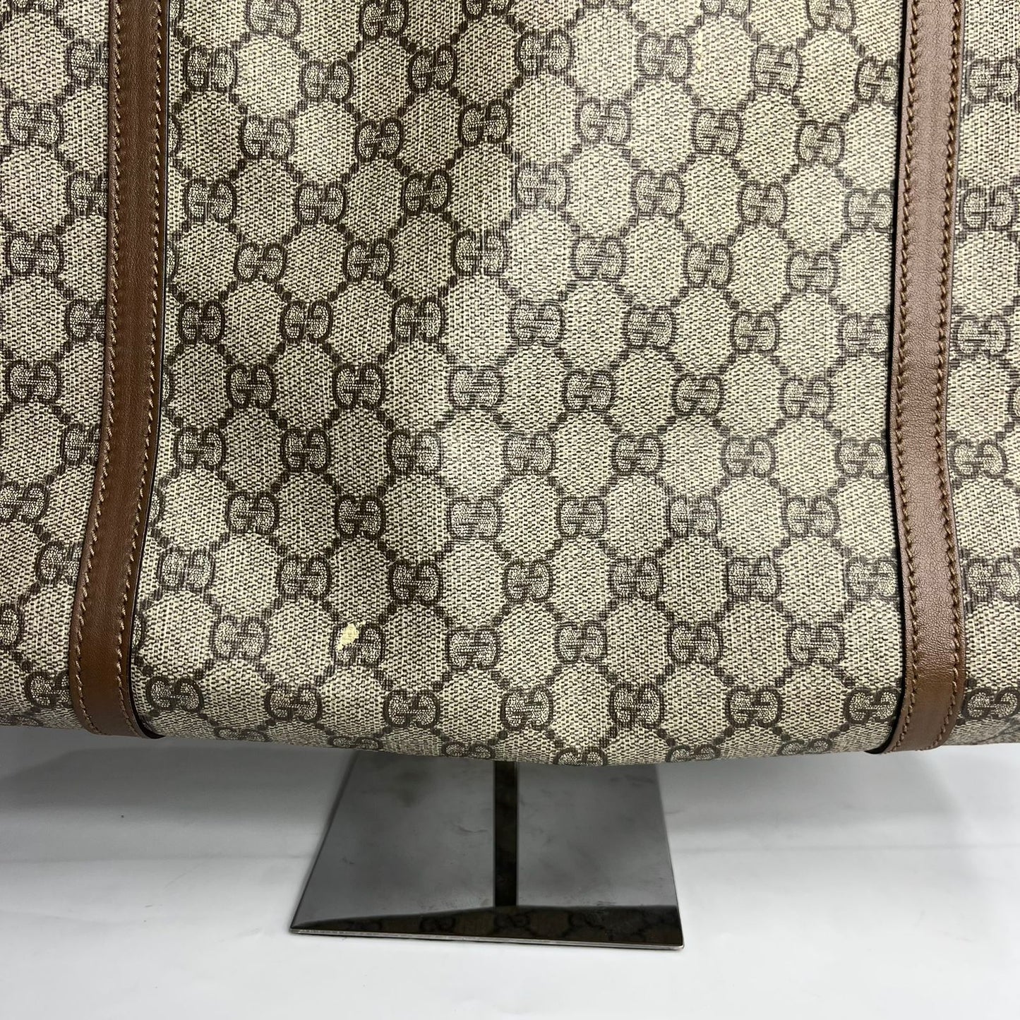 Gucci Supreme Tote Bag Brown Trims