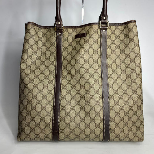 Gucci Supreme Vertical Tote Brown Trims