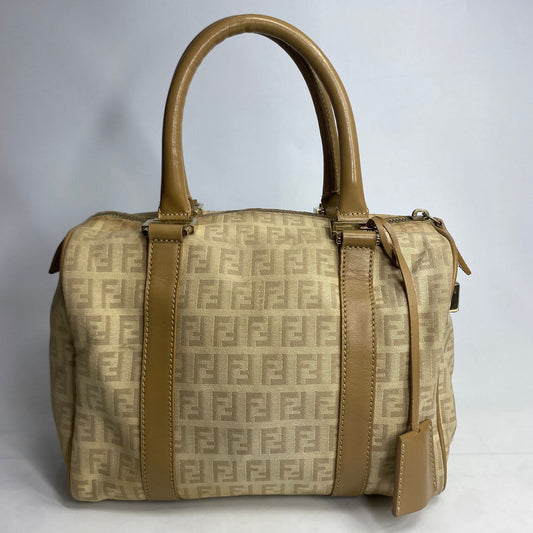 Fendi Zucchiro Canvas Boston Bag