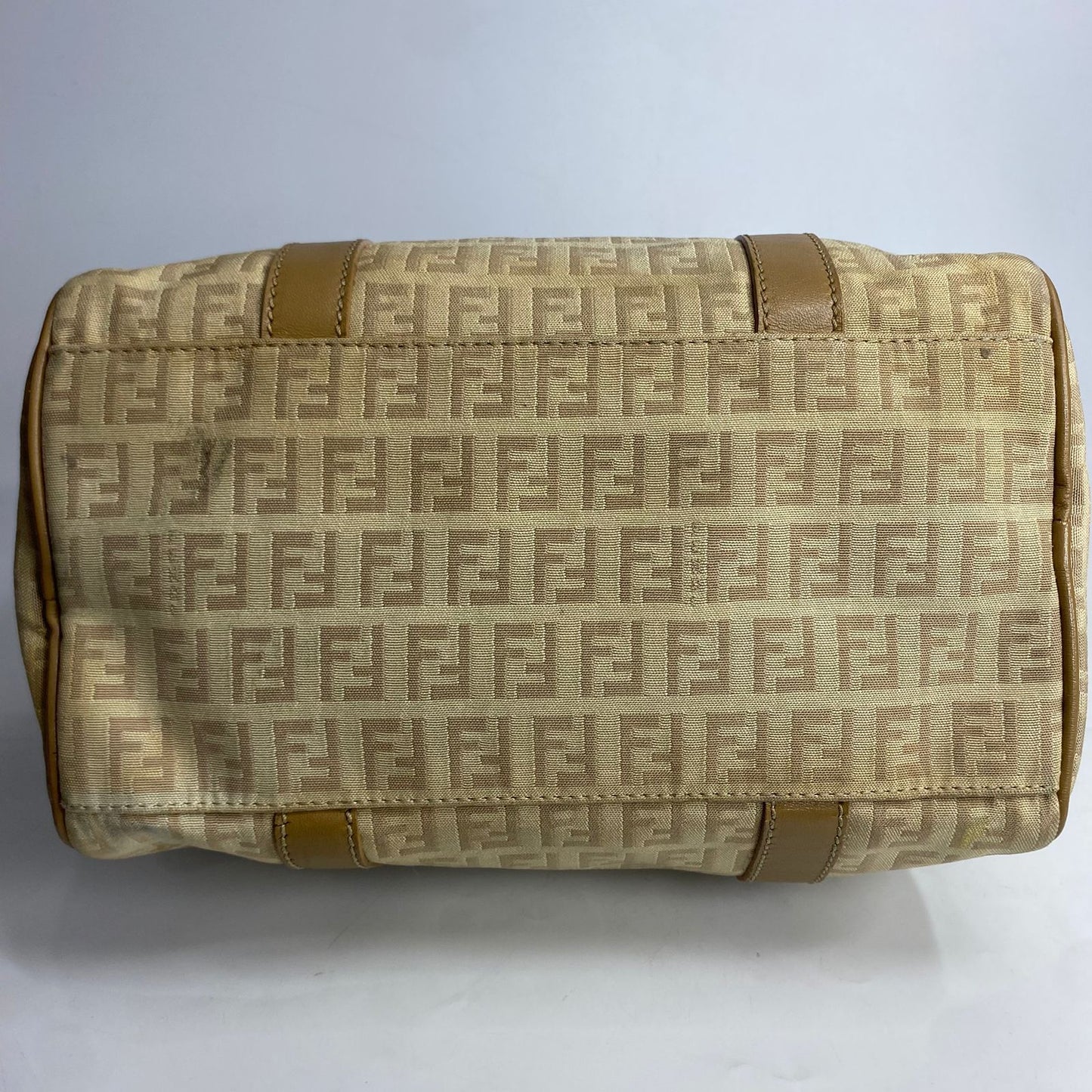 Fendi Zucchiro Canvas Boston Bag