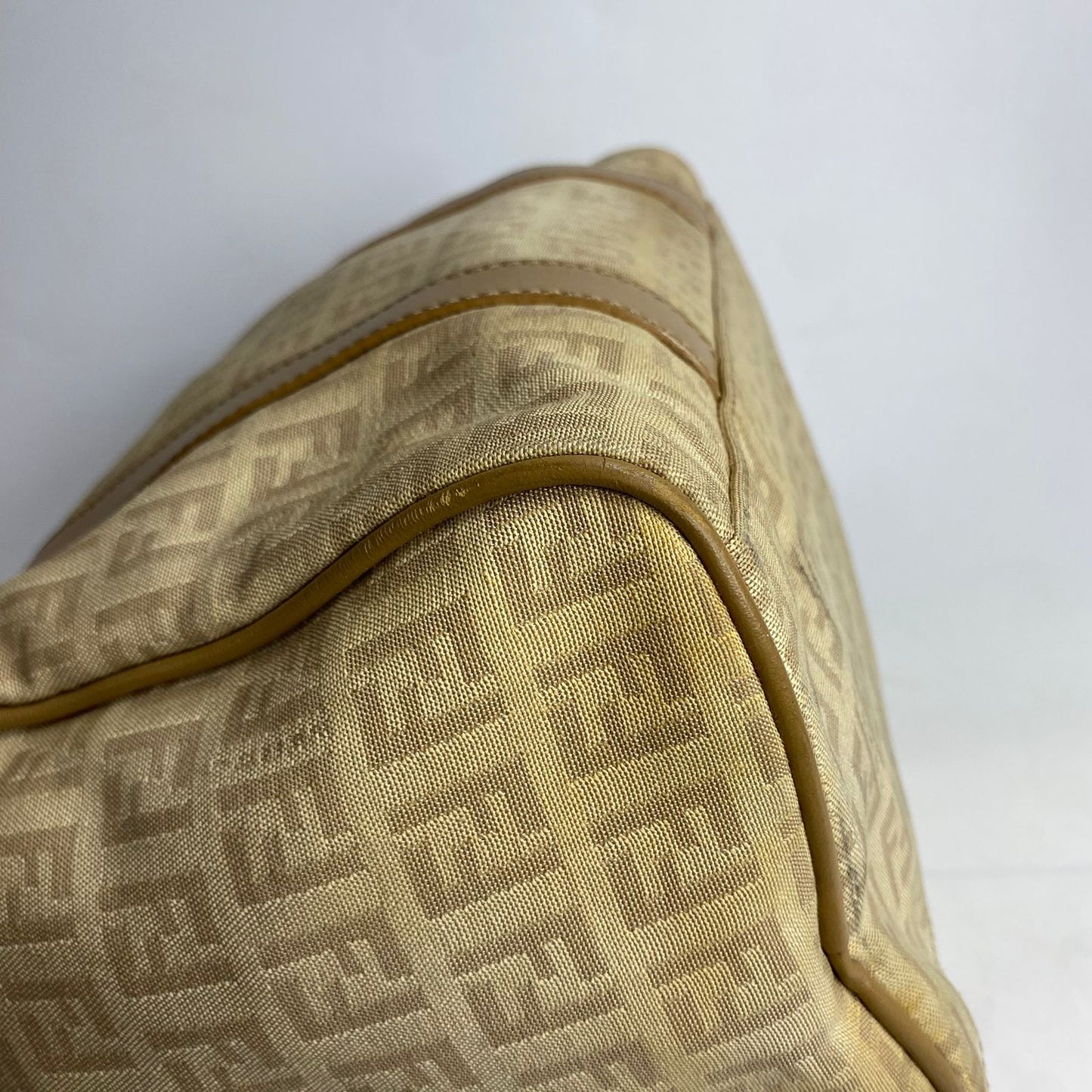Fendi Zucchiro Canvas Boston Bag