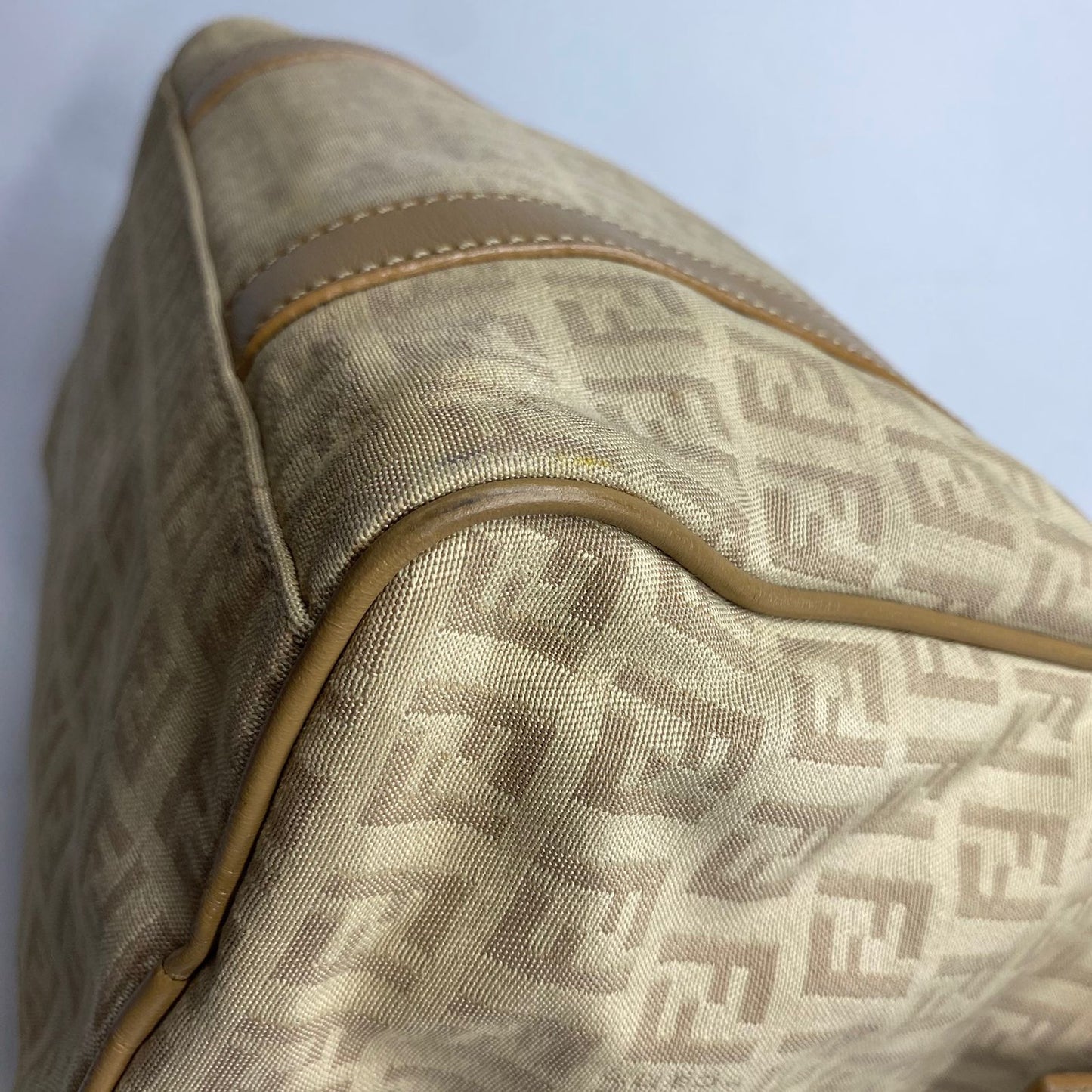 Fendi Zucchiro Canvas Boston Bag