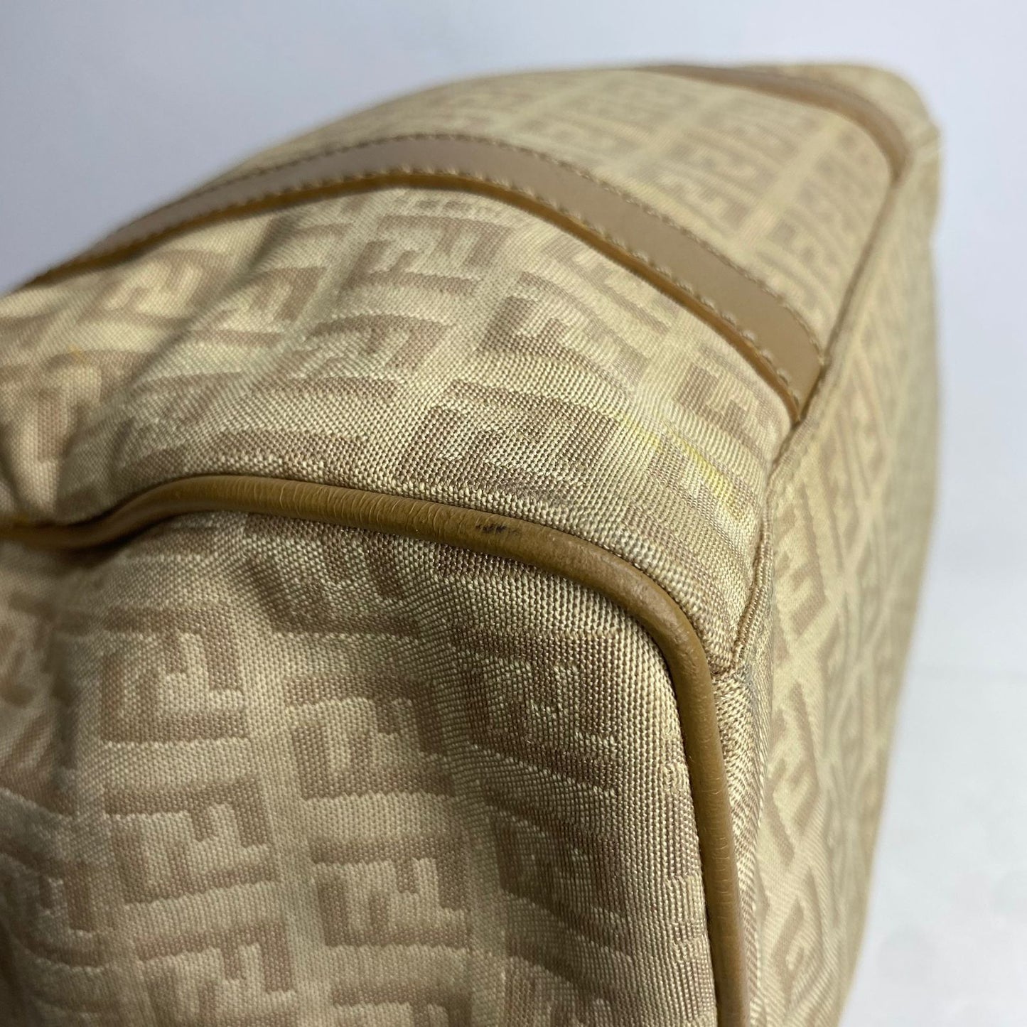 Fendi Zucchiro Canvas Boston Bag