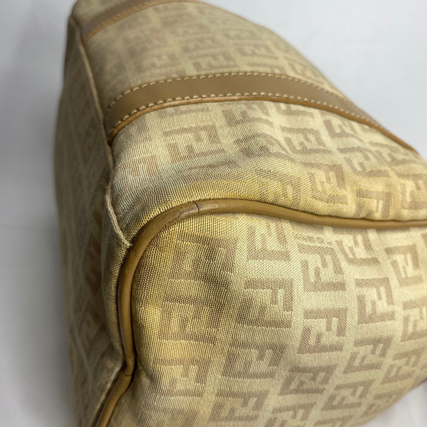 Fendi Zucchiro Canvas Boston Bag