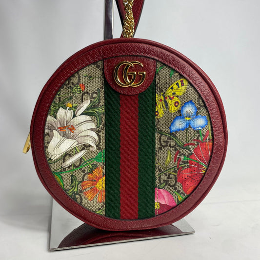 Gucci Ophidia Floral Round Mini Backpack