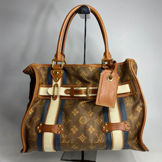 Louis Vuitton Tisse Rayures Tote Mono Canvas