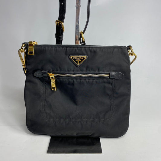 Prada Tessuto Nylon CrossBody Bag Black