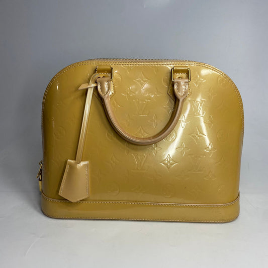 Louis Vuitton  Alma PM Vernis Patent Beige