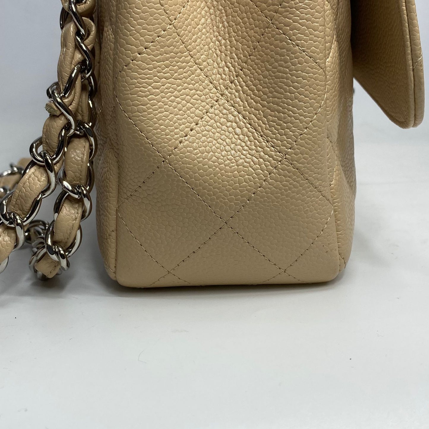 Chanel Classic Flap Jumbo Beige Caviar SHW