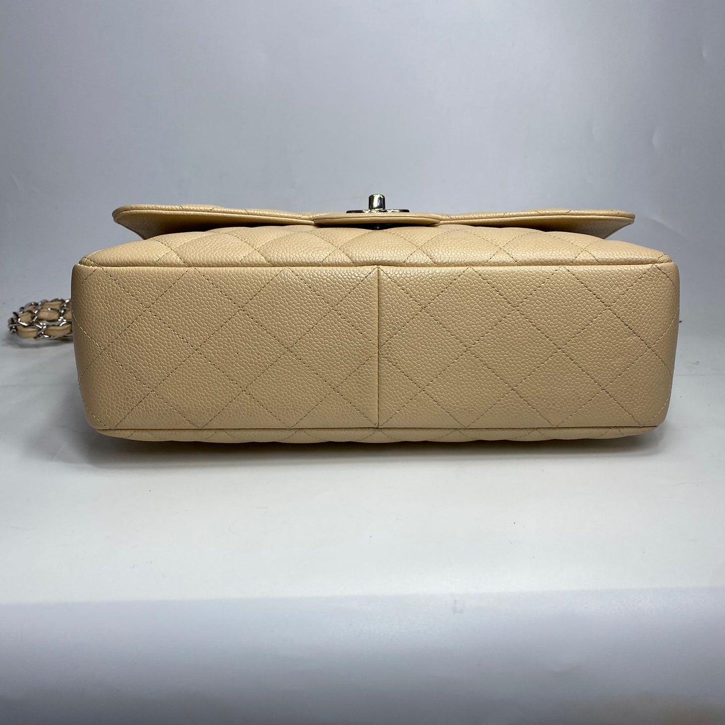 Chanel Classic Flap Jumbo Beige Caviar SHW