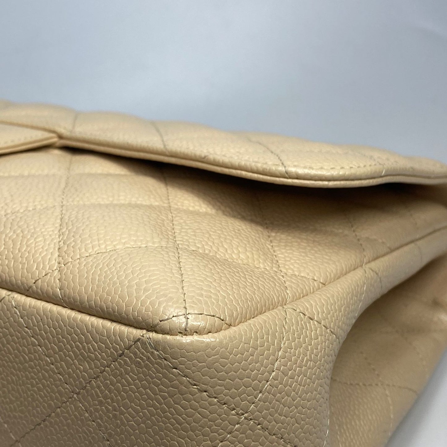 Chanel Classic Flap Jumbo Beige Caviar SHW