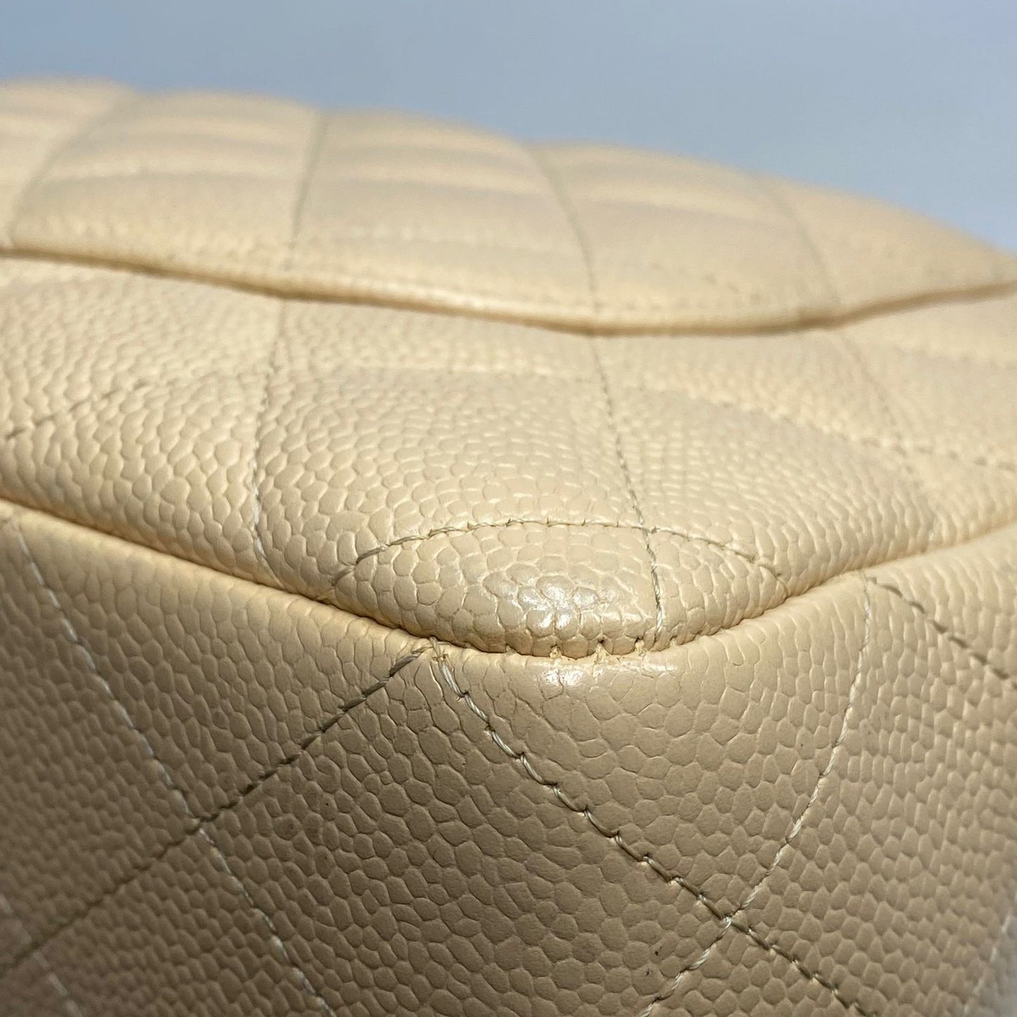Chanel Classic Flap Jumbo Beige Caviar SHW