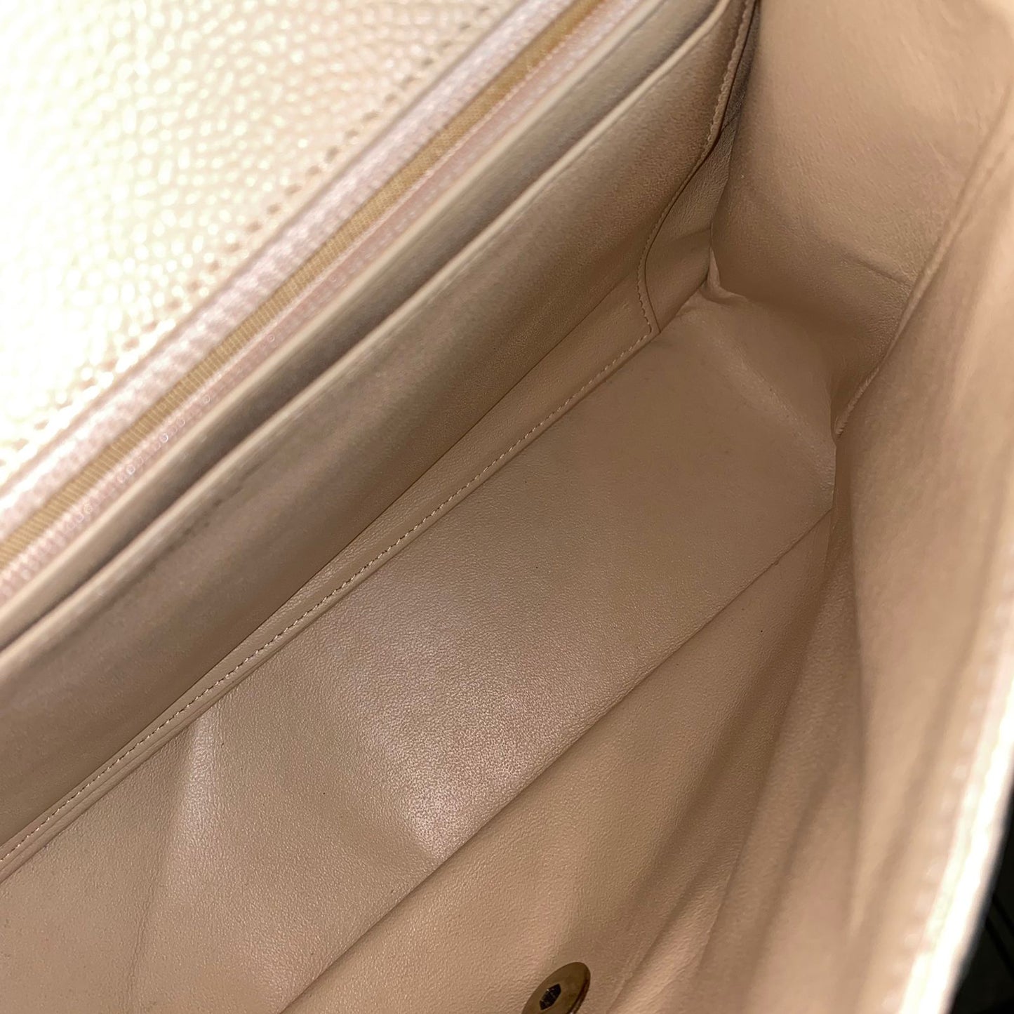 Chanel Classic Flap Jumbo Beige Caviar SHW