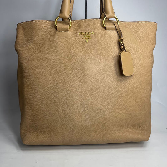 Prada Vitello Daino 2 Way Bag Beige
