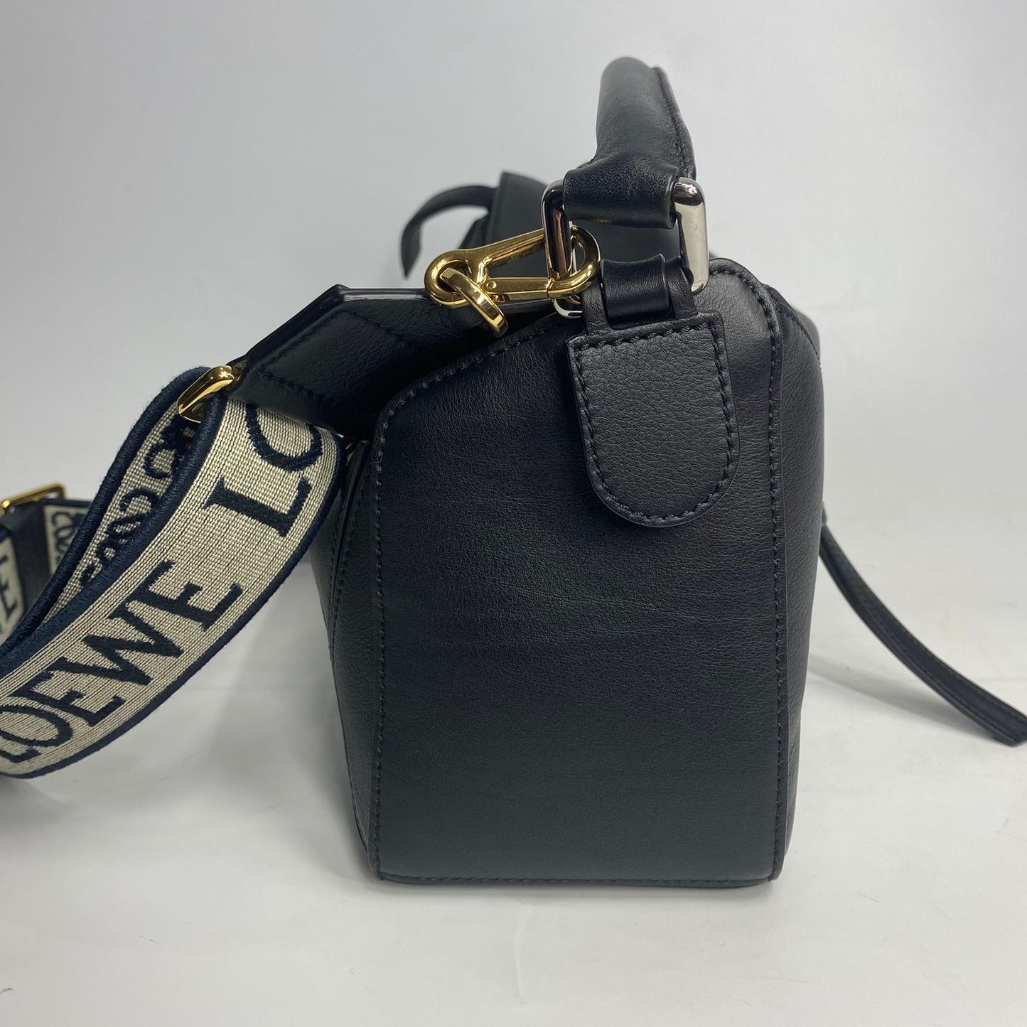 Loewe Puzzle Black Small with Anagram Strap