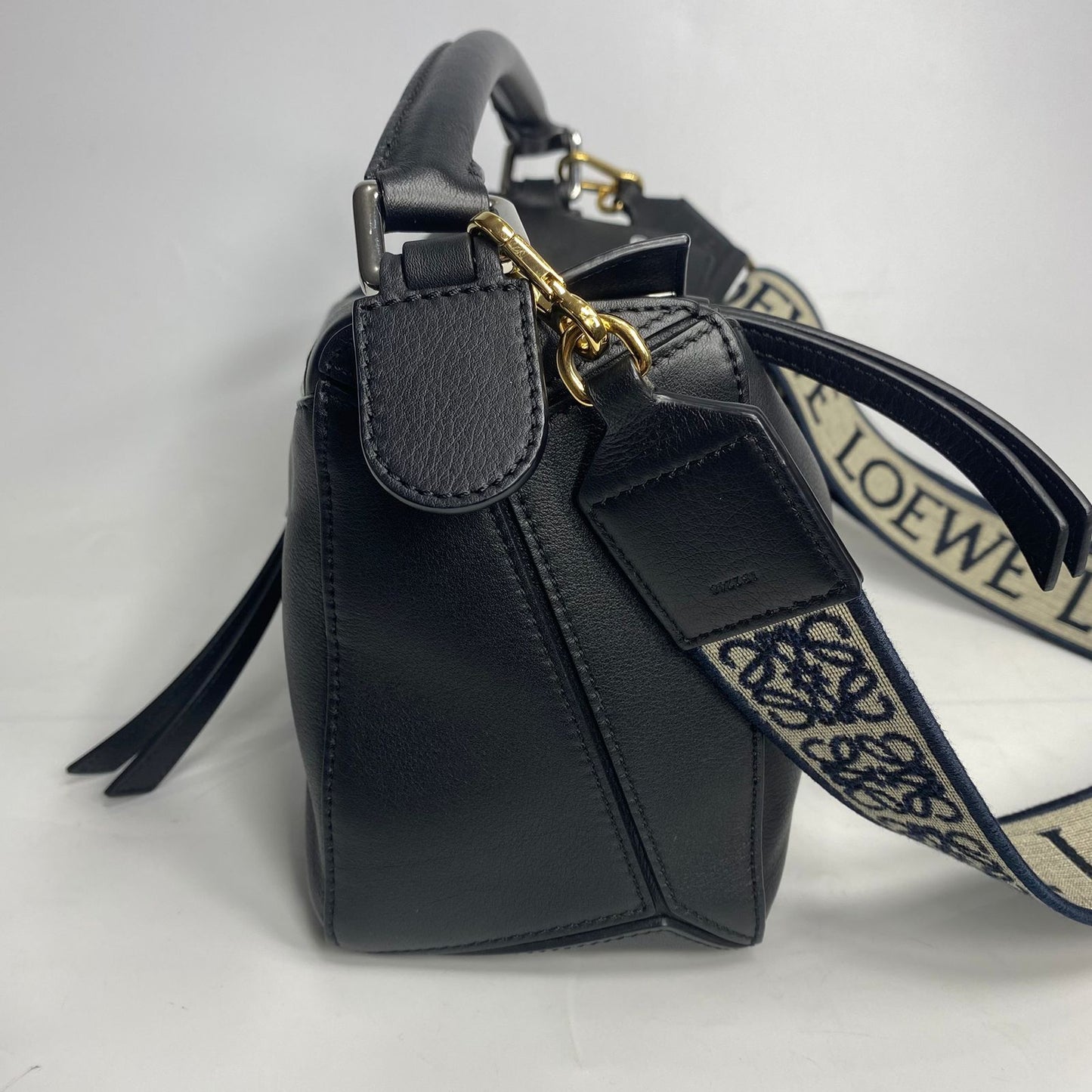 Loewe Puzzle Black Small with Anagram Strap
