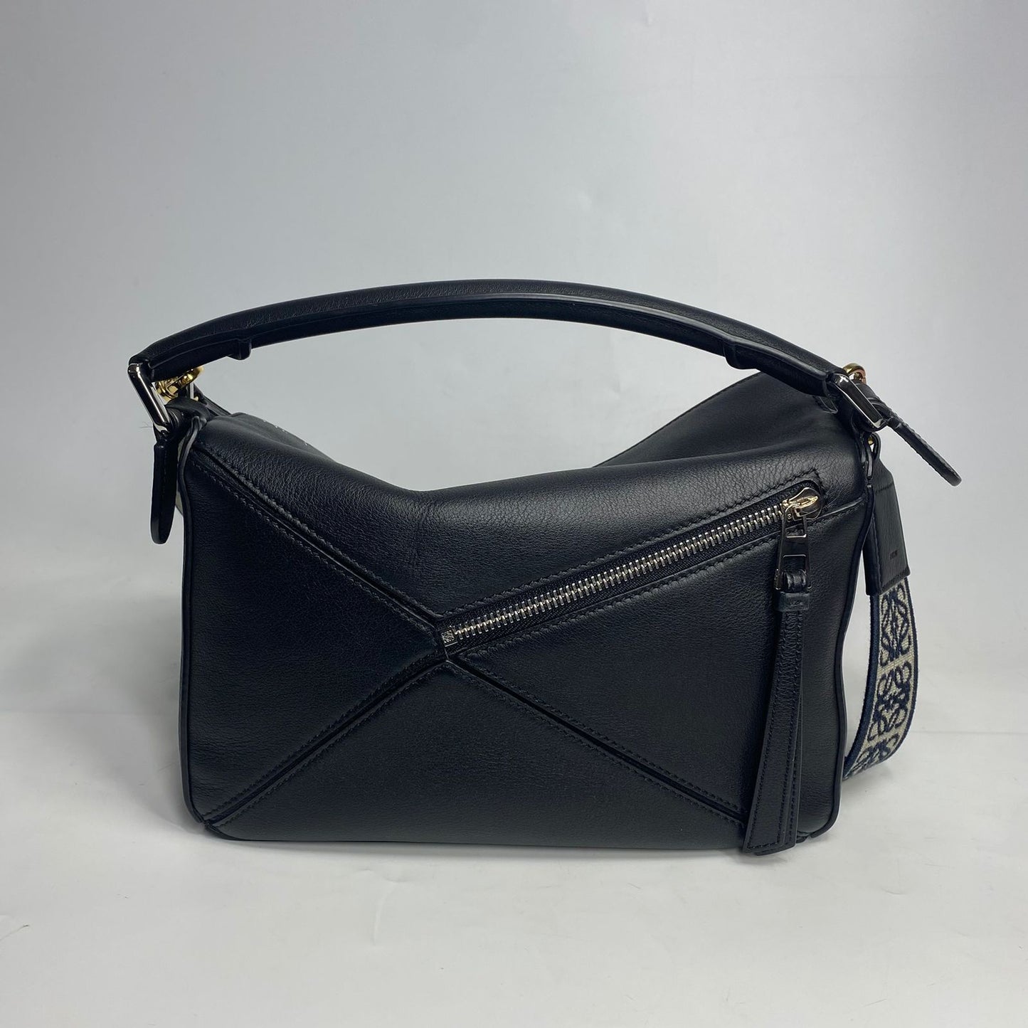 Loewe Puzzle Black Small with Anagram Strap