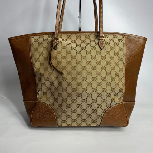 Gucci Bree Tote GG Canvas Medium Beige And Brown