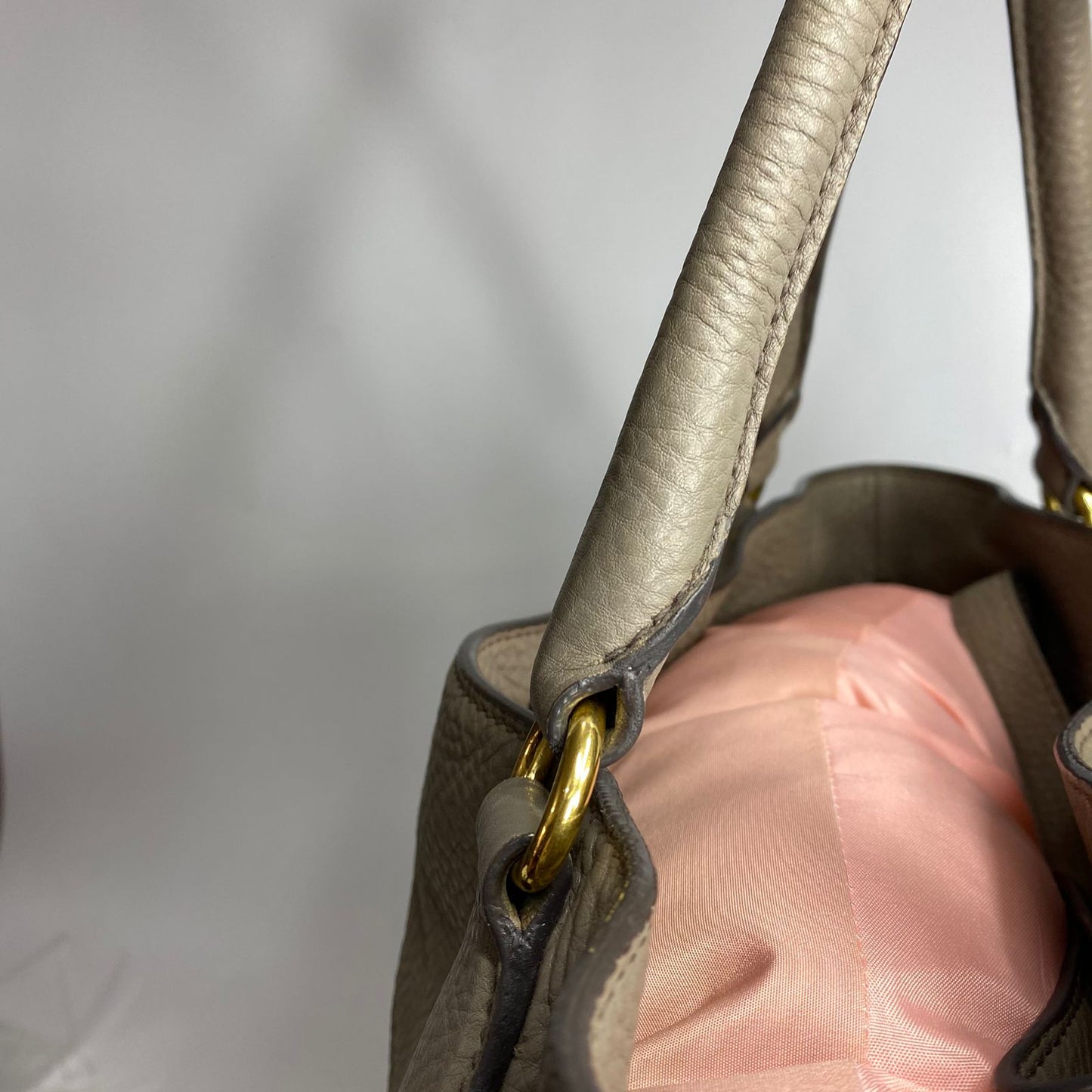 Prada Vitello Paino Taupe
