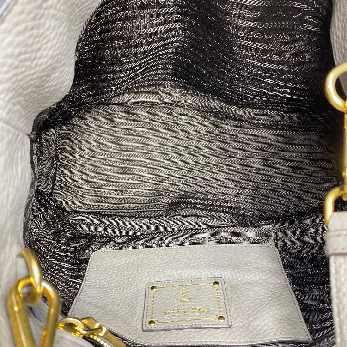 Prada Vitello Paino Taupe