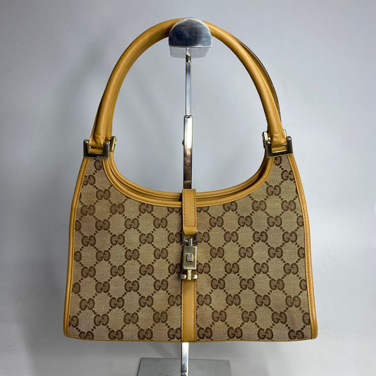 Gucci Jackie Handbag GG Canvas Beige
