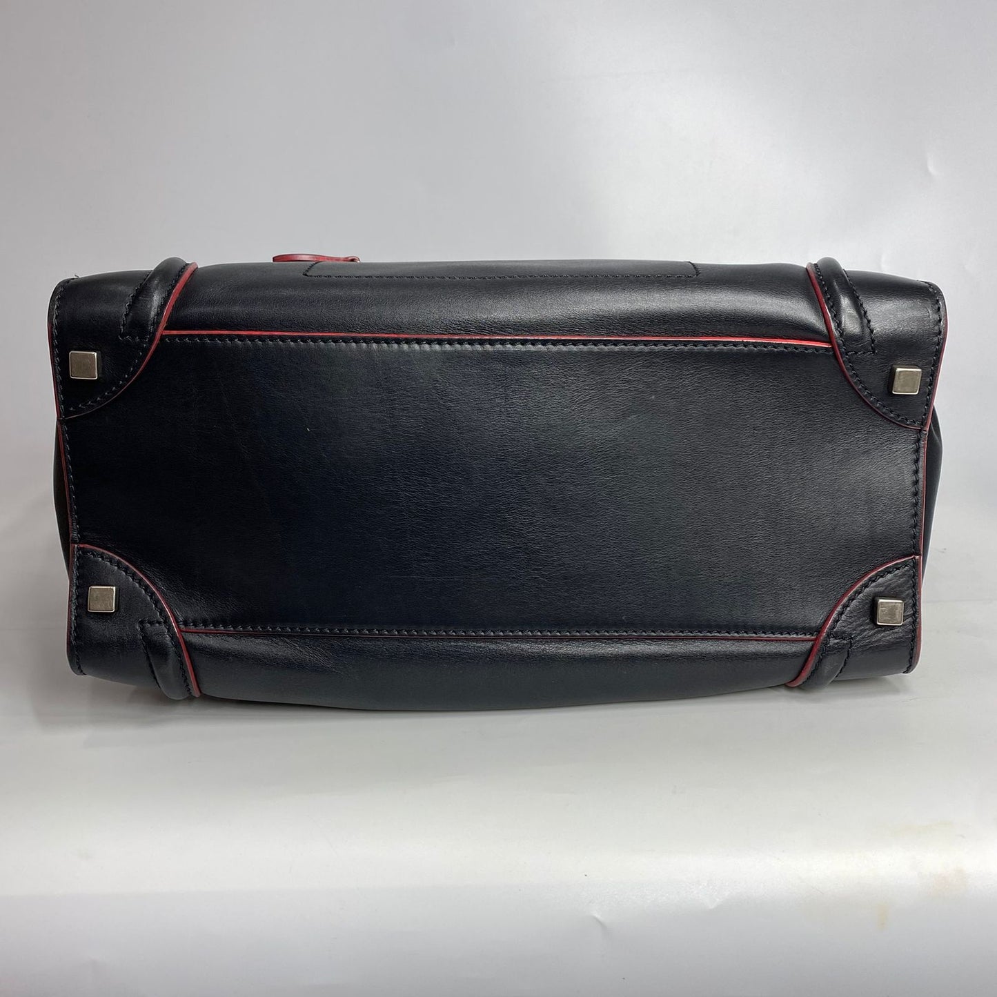 Celine Luggage Black, Red Pipin