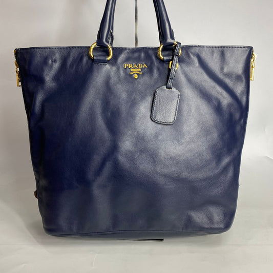Prada Vitello Daino Soft Calf Navy Blue
