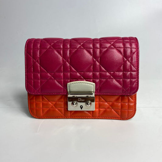 Dior Miss Dior Promenade FlaP Crossbody bag  Pink and Orange