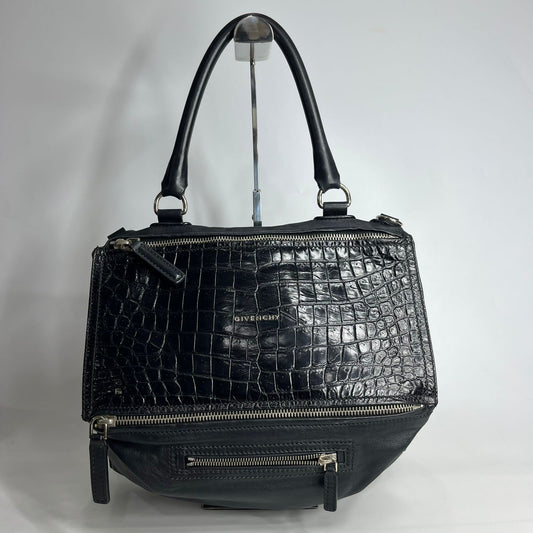 Givenchy Pandora Black Croc Embossed