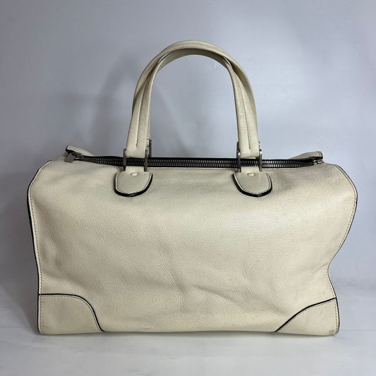 Valextra Babila Boston Bag White