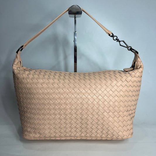 Bottega Venetta Intrecciato Woven Handbag Pink
