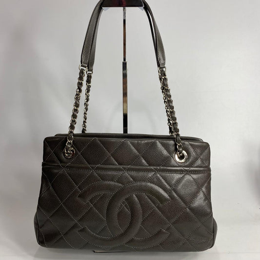Chanel Timeless CC Tote Gray SHW