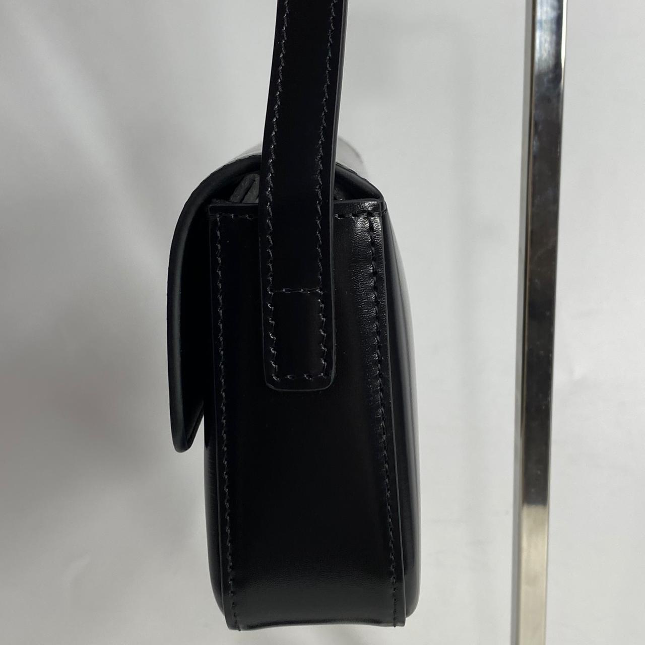 Celine Claude Triomphe Shoulder Bag Black